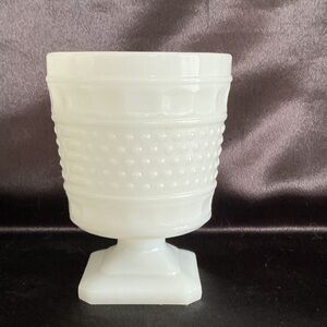 Napco #1180 Hobnail Footed Milk Glass Vase